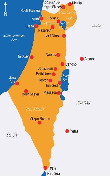  Map of Israel