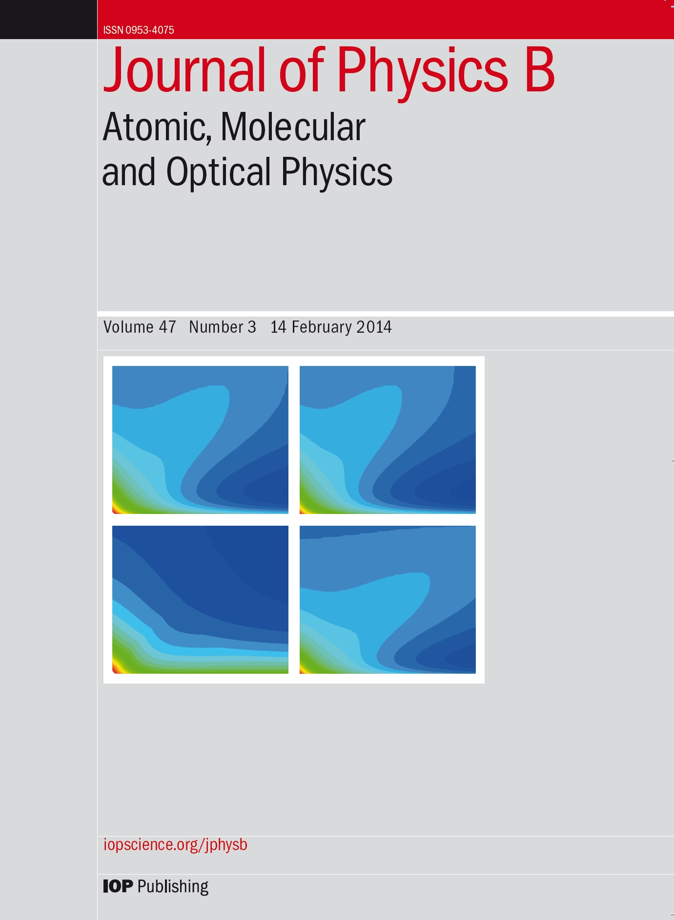 Journal of Physics B Cover