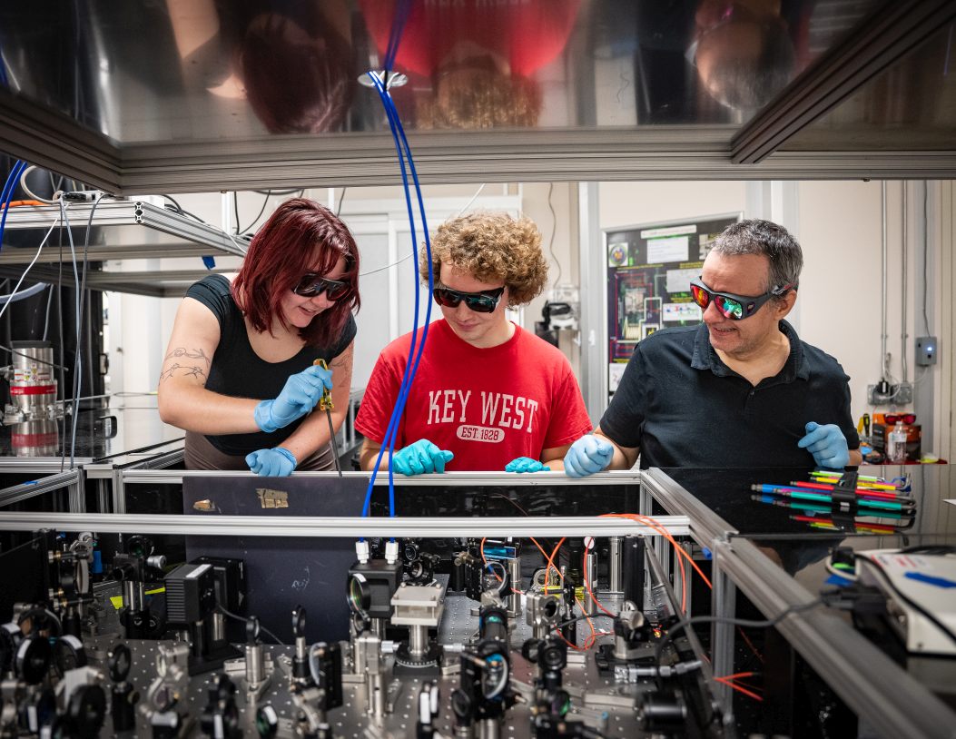 Undergraduate researchers with Dr. Cosmin Blaga