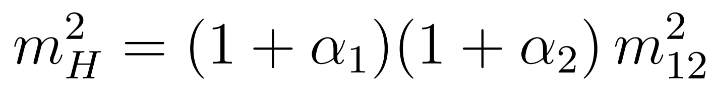 Fig. 2b: Mass calculation using α's.
